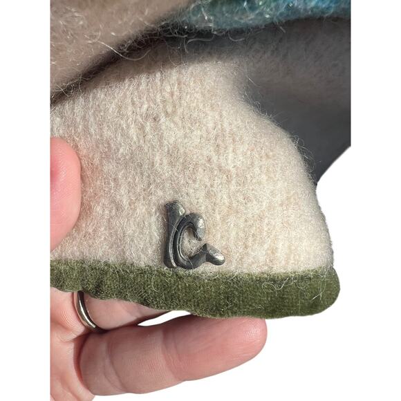 Isabella G Vintage Embroidered Wool Button Up Austrian Floral Cardigan Size XL - Picture 9 of 9